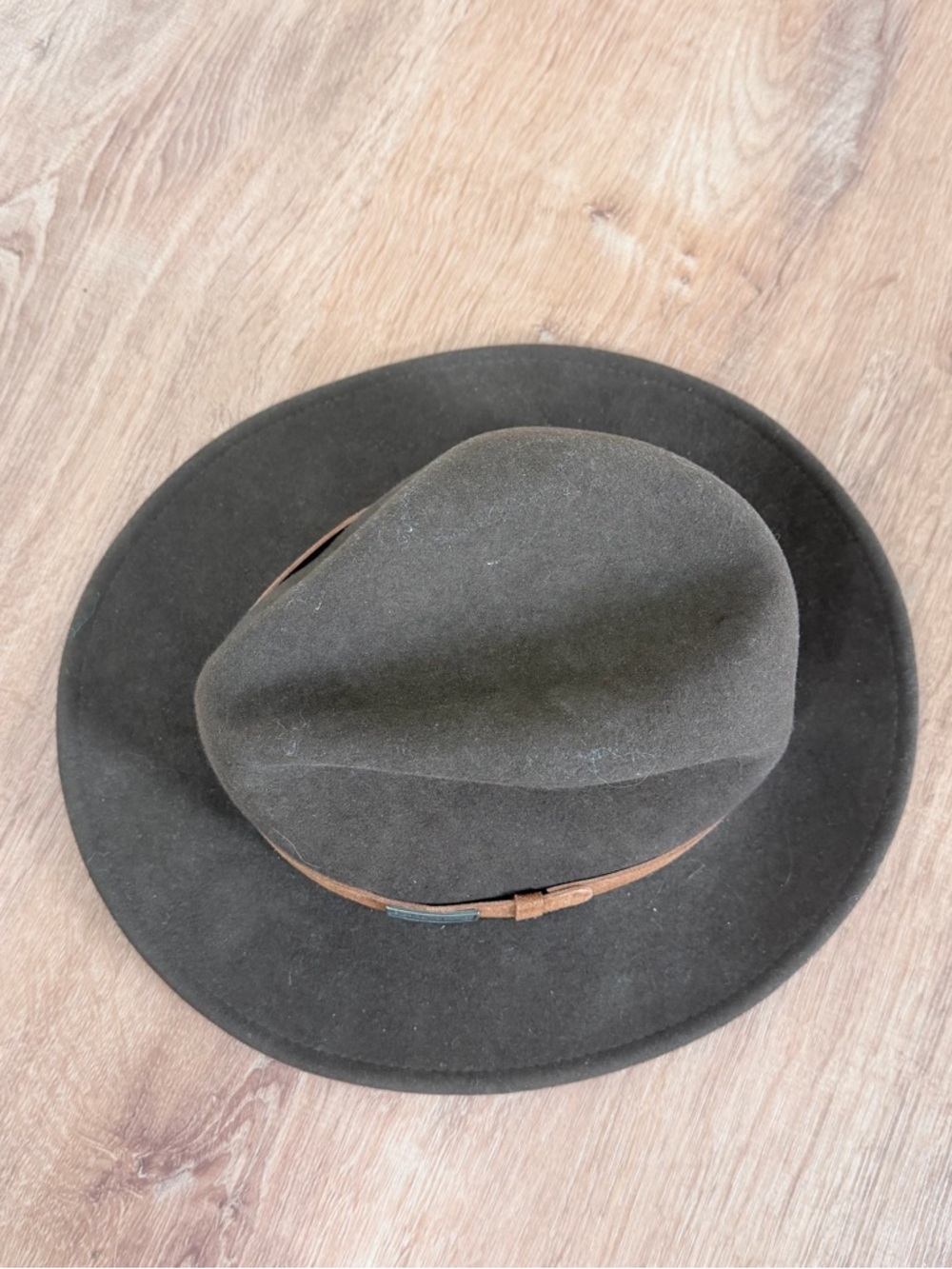 Eddie Bauer Brown wool Fedora with Suede Band - Picture 2 of 6